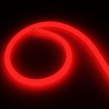Red Round 360 Neon Strip 220V AC 120 LED/m Dimmable IP67 Custom Length - Several options