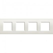 BTicino Living Light 4x2 Modules Square Plate LNA4802M4BI - White