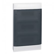 Practibox S Surface Box Transparent Door 3x18 Modules LEGRAND 137138 - White