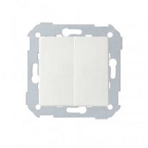 2 Gang 1 Way Switch Mechanism + Key SIMON 82 Concept 8200397 - White Matt