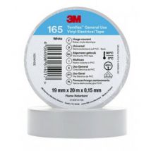 Temflex 165 PVC Insulation Tape 19mm x 20m 3M 7100184800 - White