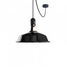 Eiva Elegant Outdoor Pendant Lamp with Aluminium Lamp Shade IP65 Creative-Cables PDENE50SM01PAM11VBL - Black