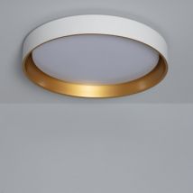 30W Big Broadwey Round CCT Selectable Metal LED Ceiling Lamp Ø550 mm - White - Gold