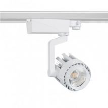 White 30W Dora LED Spotlight for a Three-Circuit Track - Daylight 6000K