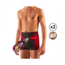 Lytess - Lot De 2 Boxers Ceinture Homme - Noir-Blanc - Taille L