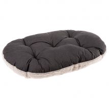 Coussin Pour Chien En Coton Et Fourrure Écologique Relax Gris Et Blanc Taille 4 - Ferplast