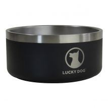Gamelle Pour Chien Double-paroi Acier 1,9l Noir Arcadia – Lucky Dog