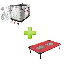 Caisse De Transport Chien À Portes Coulissantes Latérales Xl 122 X 76 X 84 Cm Avec Matelas Confort Surélevé Xl – Lucky Dog
