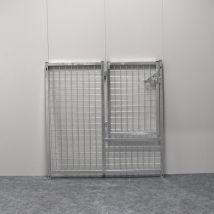 Panneau de porte chiot 3/4 Grillagé Premium pour chenil en kit 100 x 100 cm - KeniLux - KeniLux