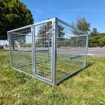 Parc à chiot grillagé 1,5 x 1,5 m - porte pleine - Kenilux - KeniLux