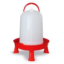 Abreuvoir Volailles En Plastique Avec Bouchon Et Pieds Eco 10L Rouge - - Gaun