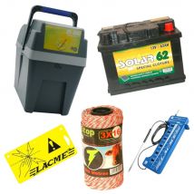 Kit Complet Clôture Électrique Volailles Garde-poule Avec Électrificateur à Accumulateur - Lacmé - Lacme