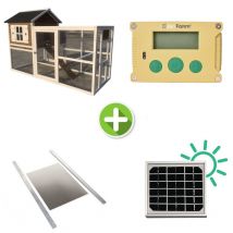Kit Poulailler Brahma 6 à 8 Poules Bois Fsc Avec Portier Zen Farm Autonome Solaire Et Porte Taille Medium - Animal Valley