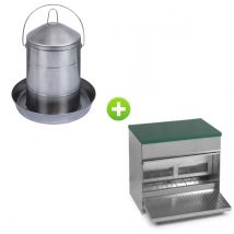 Kit Anti Nuisible Inox Abreuvoir Et Mangeoire Pour Grand Élevage - Gaun