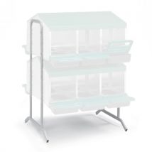 Pieds Pour Pondoir Poule Métal 2 Étages, 2 Faces - - Gaun