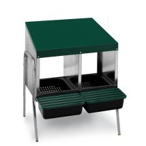 Pondoirs En Batterie Pour Poule 2 Nichoirs - - Gaun