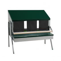 Pondoir Volailles Collectif En Métal Longueur 75cm Avec Pieds - - Gaun