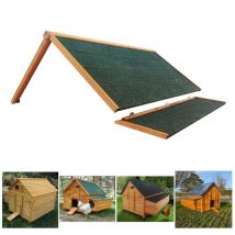 Toit De Poulailler Bassette XXL 15 à 18 Poules Vert - Animal Valley