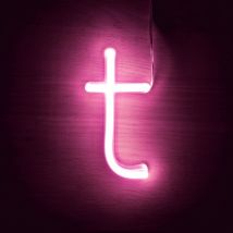 Letras Neon LED Rosa T Rosa