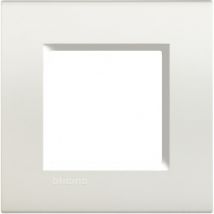 Placa quadrada 2 Módulos BTicino Living Light LNA4802BI Blanco