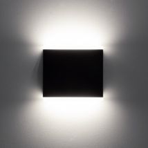 Aplique de Pared Exterior LED 6W Iluminación Doble Cara Cuadrado Negro Orus 4000K