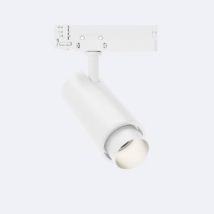 Foco Carril LED Trifásico 20W Fasano Cilindro No Flicker Regulable Blanco 3200K