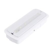 Luz Emergencia LED Empotrable/Superficie 200lm Permanente/No Permanente con Autotest y Boton Test 3 W