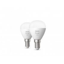 2er Pack LED-Glühbirnen Smart E14 5.7W 470 lm P45 PHILIPS Hue White - Warmes Weiß 2700K