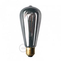 LED-Glühbirne Filament E27 5W 150 lm ST64 5W Dimmbar Smoky Creative-Cables DL700181 - Warmes Weiß 2000K