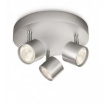 LED-Deckenleuchte Dimmbar Drei Spots 3x4.5W PHILIPS Star Aluminium