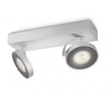 LED-Deckenleuchte Dimmbar 2x4.5W PHILIPS Clockwork Aluminium