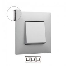 VN-Blende 3 Elemente Aluminum LEGRAND Valena Next 741033 Aluminium