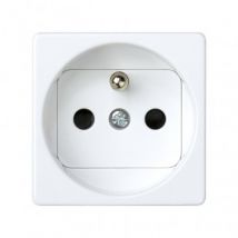 Sockel Typ E mit Schukostecker mit Erdung SIMON 27 Play 27458 Elfenbein