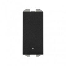 Drucktastenschalter Schmal mit integriertem Licht SIMON 270 20001160 Schwarz