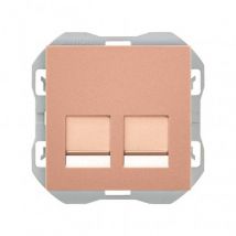RJ45-Buchsenabdeckung mit doppelten Anschluss SIMON 270 20000188 Kupfer