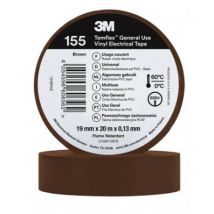 Temflex Isolierband 155 PVC 19mm x 20m 3M 7100184744 Braun