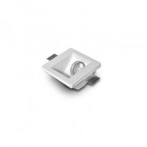 LED-Downlightring für Gips/Gipsplatten Integration Eckig Accent für Glühbirne GU10 / GU5.3 Schnitt 123x123 mm UGR17 Weiß