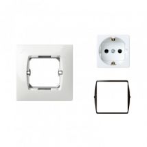 Kit Schuko-Anschluss Typ F mit Erdung SIMON 27 Braun