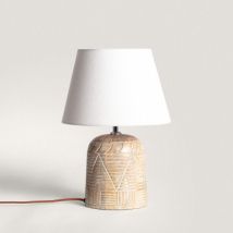 Tischleuchte aus Holz Koson ILUZZIA Weiß
