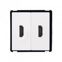 Prise Double HDMI Modern Blanc