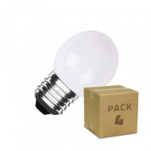 Pack 4 Ampoules LED E27 3W G45 Blanche Blanc