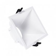 Collerette Downlight Carrée 45o Faible UGR pour Ampoule LED GU10/GU5.3 Coupe 85 x 85mm Blanc