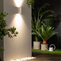 Applique Murale Extérieure Gala Éclairage Double Face Blanche Blanc