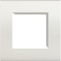 Cadre Carré 2 Modules BTicino Living Light LNA4802BI Blanc