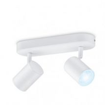 Plafonnier LED Dimmable CCT Smart WiFi+Bluetooth 4.9W Deux Spots WiZ Imageo Blanc