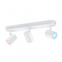 Plafonnier LED Dimmable CCT Smart WiFi+Bluetooth 4.9W Trois Spots WiZ Imageo Blanc