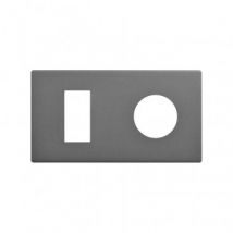 Cadre 2 Emplacements Esthétique Minimal pour 1 Élément Étroit + CLEAN Schuko SIMON 270 27191620 Titanio