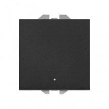 Bouton-Poussoir Neutre avec Voyant Intégré SIMON 270 20000160 Noir Mate