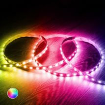 Ruban LED 12V DC 60LED/m 5m RGB IP20 Largeur 10mm Coupe tous les 5cm