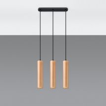 Suspension Bois Lino 3 SOLLUX Bois Naturel